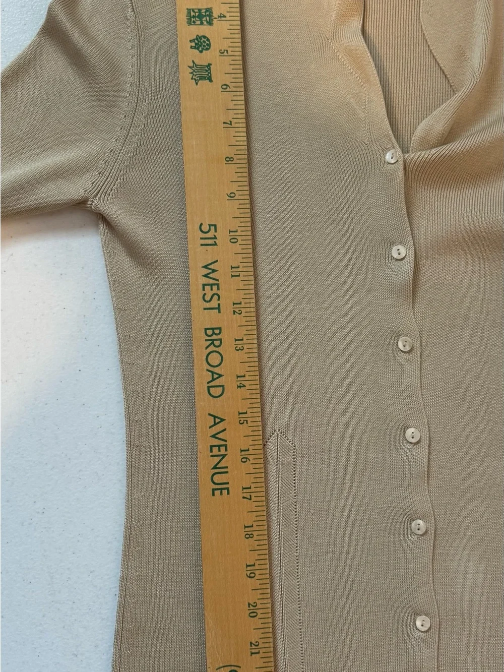 Womens Button-Front Cardigan in Taupe NWOT Small 100% Silk